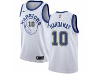 Men Nike Golden State Warriors #10 Tim Hardaway Swingman White Hardwood Classics NBA Jersey