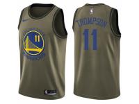 Men Nike Golden State Warriors #11 Klay Thompson Swingman Green Salute to Service NBA Jersey