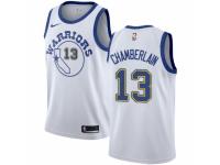 Men Nike Golden State Warriors #13 Wilt Chamberlain Swingman White Hardwood Classics NBA Jersey