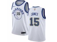 Men Nike Golden State Warriors #15 Damian Jones Swingman White Hardwood Classics NBA Jersey