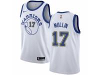 Men Nike Golden State Warriors #17 Chris Mullin Swingman White Hardwood Classics NBA Jersey