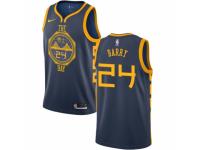 Men Nike Golden State Warriors #24 Rick Barry Navy Blue NBA Jersey - City Edition