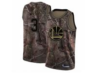 Men Nike Golden State Warriors #3 David West Swingman Camo Realtree Collection NBA Jersey