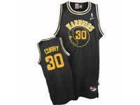 Men Nike Golden State Warriors #30 Stephen Curry Swingman Black Throwback NBA Jersey