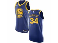 Men Nike Golden State Warriors #34 Shaun Livingston Royal Blue Road NBA Jersey - Icon Edition