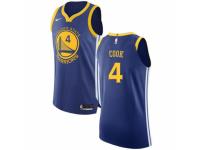 Men Nike Golden State Warriors #4 Quinn Cook Royal Blue NBA Jersey - Icon Edition