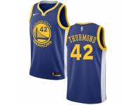 Men Nike Golden State Warriors #42 Nate Thurmond  Royal Blue Road NBA Jersey - Icon Edition