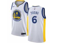 Men Nike Golden State Warriors #6 Nick Young White Home NBA Jersey - Association Edition