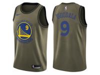 Men Nike Golden State Warriors #9 Andre Iguodala Swingman Green Salute to Service NBA Jersey