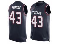 Men Nike Houston Texans #43 Corey Moore Limited Navy Blue Player Name & Number Tank Top NFL Jersey