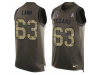 Men Nike Houston Texans #63 Kendall Lamm Limited Green Salute to Service Tank Top NFL Jersey