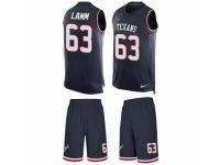 Men Nike Houston Texans #63 Kendall Lamm Limited Navy Blue Tank Top Suit NFL Jersey