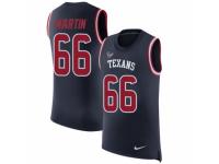 Men Nike Houston Texans #66 Nick Martin Limited Navy Blue Rush Player Name & Number Tank Top NFL Jersey