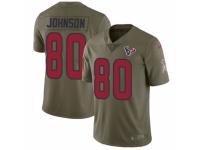 Men Nike Houston Texans #80 Andre Johnson Limited Olive 2017 Salute to Service NFL Jersey