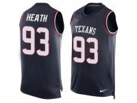 Men Nike Houston Texans #93 Joel Heath Limited Navy Blue Player Name & Number Tank Top NFL Jersey