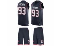 Men Nike Houston Texans #93 Joel Heath Limited Navy Blue Tank Top Suit NFL Jersey