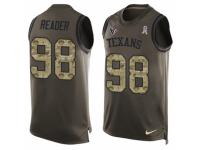 Men Nike Houston Texans #98 D.J. Reader Limited Green Salute to Service Tank Top NFL Jersey