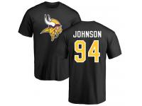 Men Nike Jaleel Johnson Black Name & Number Logo - NFL Minnesota Vikings #94 T-Shirt