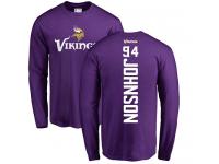 Men Nike Jaleel Johnson Purple Backer - NFL Minnesota Vikings #94 Long Sleeve T-Shirt