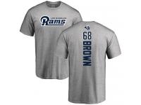 Men Nike Jamon Brown Ash Backer - NFL Los Angeles Rams #68 T-Shirt