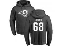 Men Nike Jamon Brown Ash One Color - NFL Los Angeles Rams #68 Pullover Hoodie