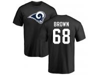 Men Nike Jamon Brown Black Name & Number Logo - NFL Los Angeles Rams #68 T-Shirt