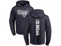 Men Nike Jamon Brown Navy Blue Backer - NFL Los Angeles Rams #68 Pullover Hoodie