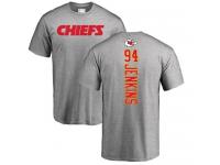 Men Nike Jarvis Jenkins Ash Backer - NFL Kansas City Chiefs #94 T-Shirt