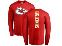 Men Nike Jarvis Jenkins Red Backer - NFL Kansas City Chiefs #94 Long Sleeve T-Shirt