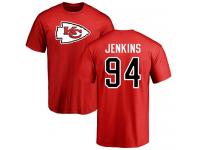 Men Nike Jarvis Jenkins Red Name & Number Logo - NFL Kansas City Chiefs #94 T-Shirt