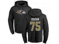 Men Nike Jonathan Ogden Black Name & Number Logo - NFL Baltimore Ravens #75 Pullover Hoodie