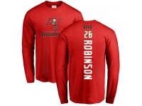 Men Nike Josh Robinson Red Backer - NFL Tampa Bay Buccaneers #26 Long Sleeve T-Shirt