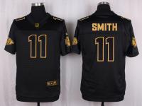 Men Nike Kansas City Chiefs #11 Alex Smith Pro Line Black Gold Collection Jersey