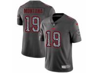 Men Nike Kansas City Chiefs #19 Joe Montana Gray Static Vapor Untouchable Game NFL Jersey