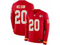 Men Nike Kansas City Chiefs #20 Steven Nelson Limited Red Therma Long Sleeve NFL Jersey