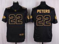 Men Nike Kansas City Chiefs #22 Marcus Peters Pro Line Black Gold Collection Jersey
