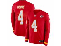 Men Nike Kansas City Chiefs #4 Chad Henne Limited Red Therma Long Sleeve NFL Jersey
