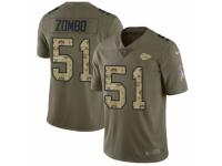 Men Nike Kansas City Chiefs #51 Frank Zombo Limited Olive/Camo 2017 Salute to Service NFL Jersey