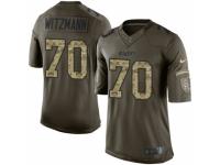 Men Nike Kansas City Chiefs #70 Bryan Witzmann Elite Green Salute to Service NFL Jersey