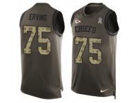 Men Nike Kansas City Chiefs #75 Cameron Erving Limited Green Salute to Service Tank Top NFL Jersey