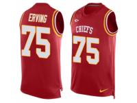Men Nike Kansas City Chiefs #75 Cameron Erving Limited Red Player Name & Number Tank Top NFL Jersey