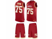 Men Nike Kansas City Chiefs #75 Cameron Erving Limited Red Tank Top Suit NFL Jersey