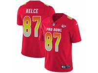 Men Nike Kansas City Chiefs #87 Travis Kelce Limited Red 2018 Pro Bowl NFL Jersey