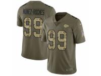 Men Nike Kansas City Chiefs #99 Rakeem Nunez-Roches Limited Olive/Camo 2017 Salute to Service NFL Jersey