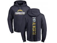 Men Nike Lance Alworth Navy Blue Backer - NFL Los Angeles Chargers #19 Pullover Hoodie