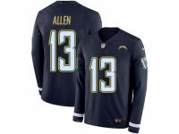 Men Nike Los Angeles Chargers #13 Keenan Allen Limited Navy Blue Therma Long Sleeve NFL Jersey