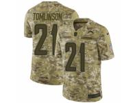 Men Nike Los Angeles Chargers #21 LaDainian Tomlinson Limited Camo 2018 Salute to Service NFL Jersey