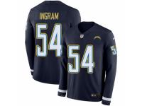 Men Nike Los Angeles Chargers #54 Melvin Ingram Limited Navy Blue Therma Long Sleeve NFL Jersey