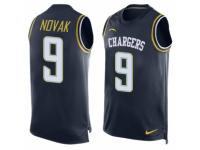 Men Nike Los Angeles Chargers #9 Nick Novak Navy Blue Player Name & Number Tank Top NFL Jersey