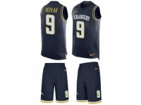 Men Nike Los Angeles Chargers #9 Nick Novak Navy Blue Tank Top Suit NFL Jersey